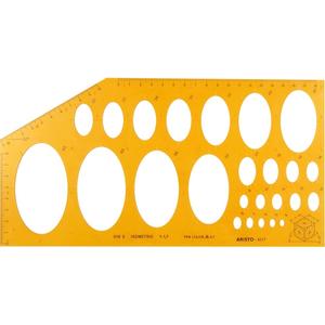 Vonalzó sablon Elipszis Aristo Műanyag 295x160mm-es. Aristo AR5017
