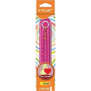 Vonalzó Yplus+ 15cm körzős élénk vegyes színekben DRX1306 iskolaszezonos termék