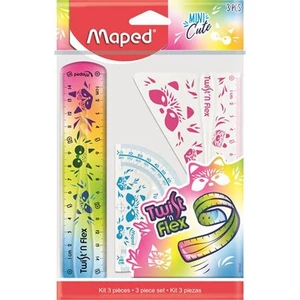 Vonalzókészlet műanyag Maped törhetetlen, 3 darabos, Mini Cute Twist n Flex