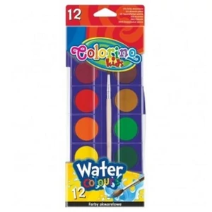 Vízfesték 12 Colorino kids ecsettel műanyag tokban