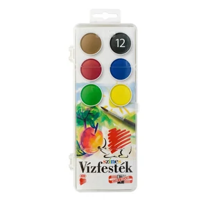Vízfesték 12 Süni 12 színű 30mm ICO iskolaszer- tanszer