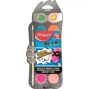 Vízfesték 12 Maped 30mm-es korongos + ecset Iskolaszerek Maped 811520