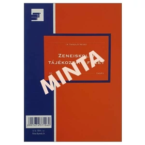 Zeneiskolai tájékoztató füzet A.TÜ 1054