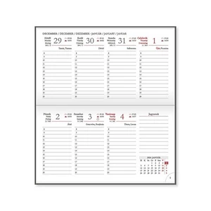 Zsebnaptár Period Standard 202 fekvő kék műbőr 2026 P4114-4566