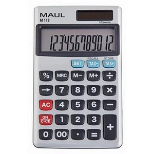 Zsebszámológép Maul 12 számjegy, fém előlap, M 112 SZM112