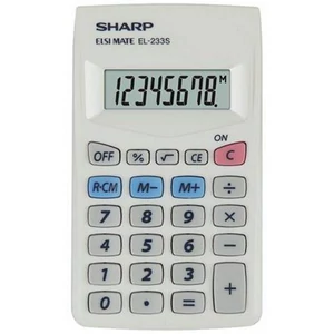 Zsebszámológép Sharp 8 számjegy, EL-233S SH233S