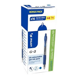 Zseléstoll 0,25mm Pilot nyomógombos, PILOT G-2, Bonus Pack, kék