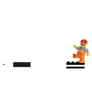 Zseléstoll 0,7 mm, LEGO mini figurával fekete 1db/ár