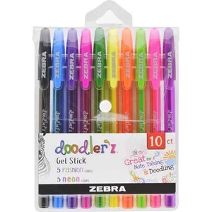 Zseléstoll készlet Zebra 0,33mm, kupakos, Doodler NEON Neon