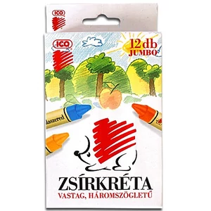 Zsírkréta 12 Süni Jumbo háromszögletű ICO iskolaszer- tanszer