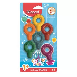 Zsírkréta Maped Color Peps Baby, 6 különböző szín