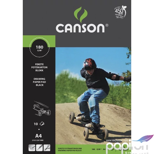 Fotókarton blokk A4 színes Canson 160 gr. 10féle szín iskolaszezonos termék