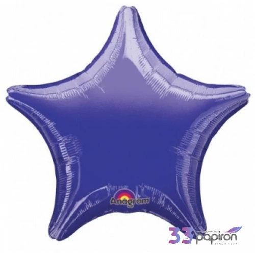 Partylufi 48cm lila csillag Fólia Léggömb+hélium