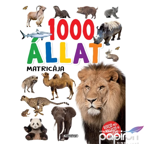 Matrica 1000 állat matricája fehér