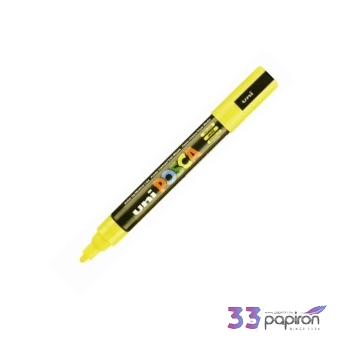 Decormarker UNI-BALL Posca 1, 8-2,5mm vízbázisu akril marker sárga Írószerek UNI Posca  PC-5M YELLOW