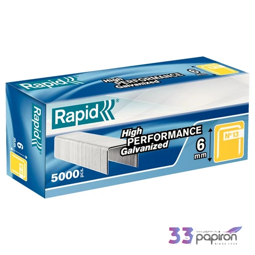 Tűzőkapocs 13/6 Rapid horg., 13/6,5000db/doboz Rapid 1db rendelési egység ár 1db-ra