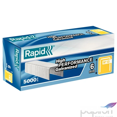 Tűzőkapocs 13/6 Rapid horg., 13/6,5000db/doboz Rapid 1db rendelési egység ár 1db-ra