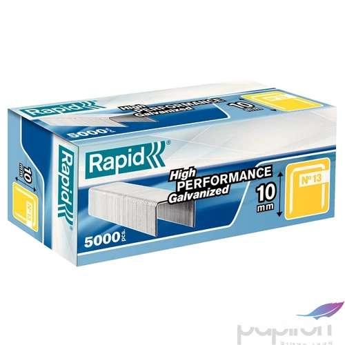 Tűzőkapocs 13/10 Rapid horg., 13/10,5000db/doboz Rapid 1db rendelési egység ár 1db-ra