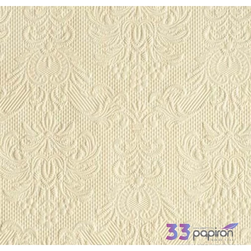 Szalvéta Ambiente Elegance Elegance pearl cream dombornyomott papírszalvéta 25x25cm,15db-os
