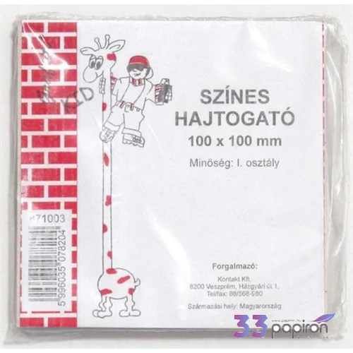 Hajtogatólap színes 10x10 cm 0 iskolaszezonos termék