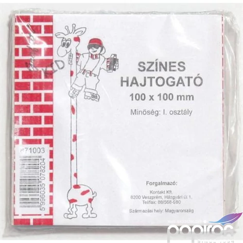 Hajtogatólap színes 10x10 cm 0 iskolaszezonos termék