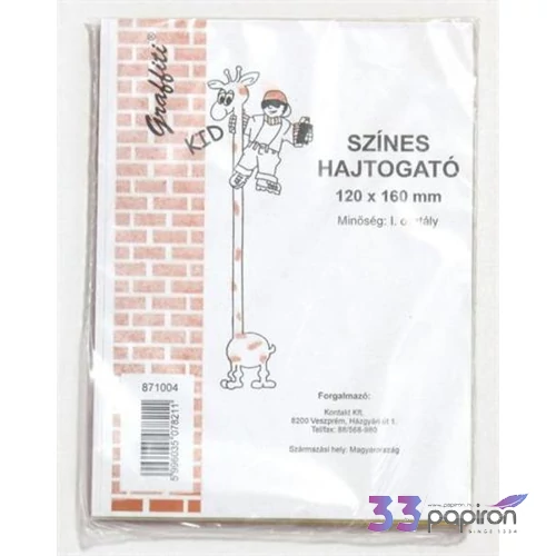 Hajtogatólap színes 12x16 cm szinespapír, színeslapok, origámi lap iskolaszezonos termék