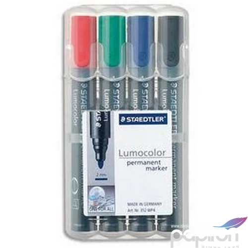 Alkoholos marker Staedtler Lumocolor 352' 2mm kúpos hegyű 4színű Írószerek STAEDTLER 352 WP4