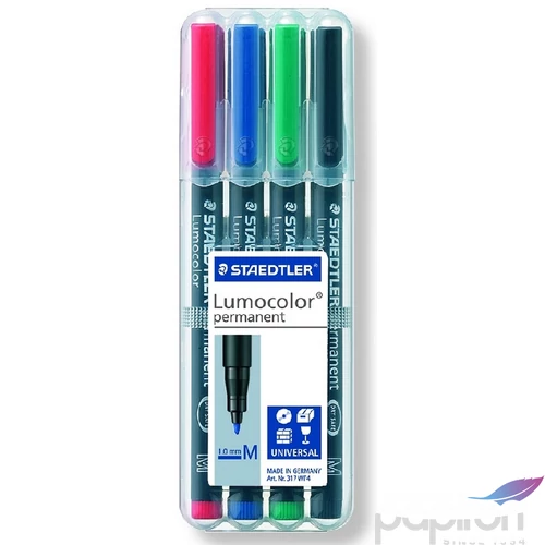 Alkoholos marker Staedtler Lumocolor 317 M OHP 1mm kúpos 4színű Írószerek STAEDTLER 317 WP4