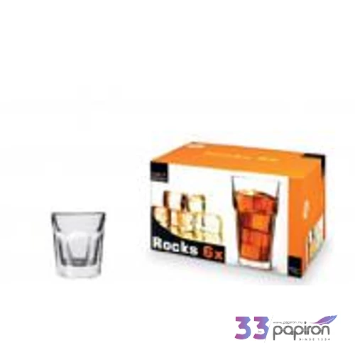 Üveg pálinkáspohár 3, 25cl 6-os szett