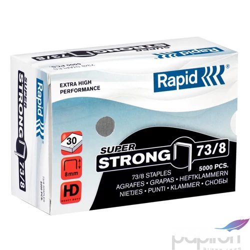 Tűzőkapocs 73/8 Rapid SUPERSTRONG 73/8, horg.,5000db/doboz Rapid 1db rendelési egység ár 1db-ra