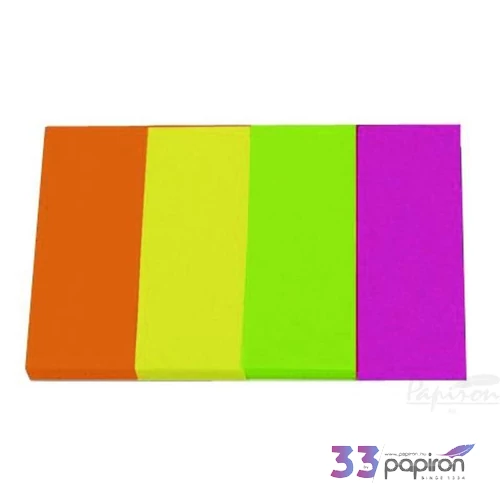 Jelölőcimke neon 20x50mm 4x40lap, papír oldaljelölő