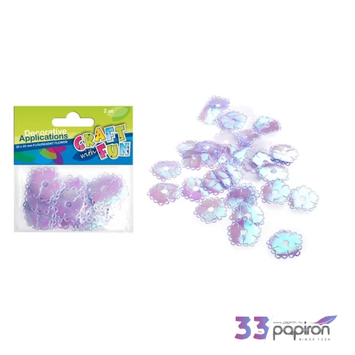 Dekor textil virágminták lila Craft with Fun 327029