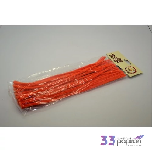 Zsenília 6mm narancs sárga 30cm 50szál/csomag