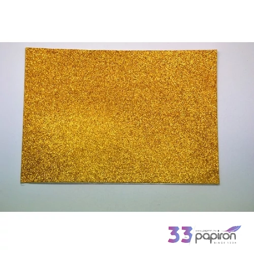 Dekorgumi glitteres öntapadós arany 2mm A4 EVA