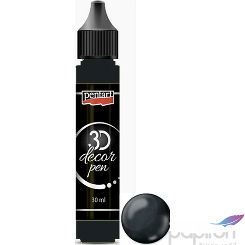 3D dekortoll Pentart 30ml fekete