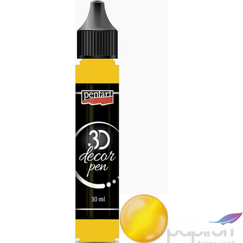 3D dekortoll Pentart átlátszó 30ml citrinsárga