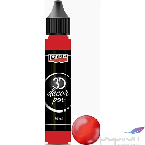 3D dekortoll Pentart átlátszó 30ml rubinvörös