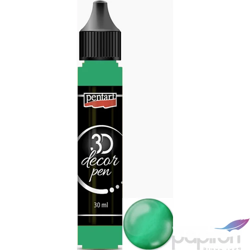 3D dekortoll Pentart átlátszó 30ml smaragdzöld