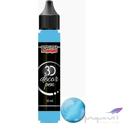 3D dekortoll Pentart csillogó 30ml kékezüst