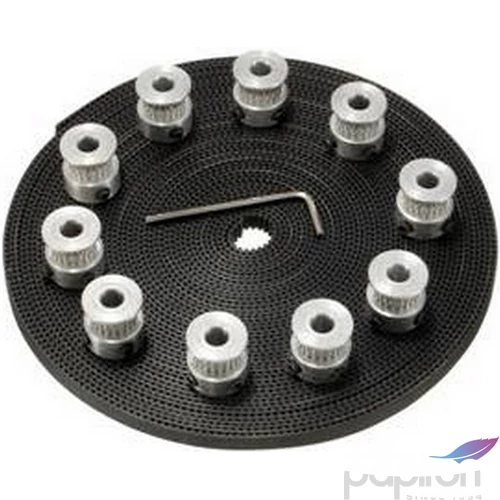 3D RepRap Nyomtató kiegészítő 1db 10méteres 6mm-es égszíj +10db 5mm-es 20fogas GT2-es görgő