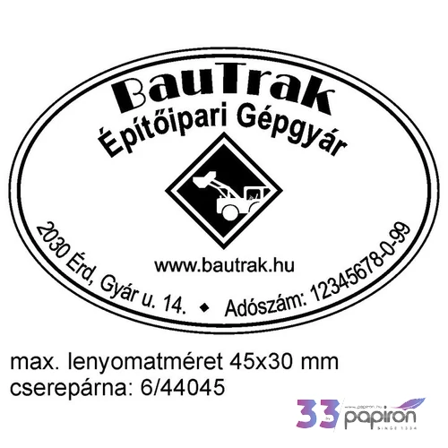 Bélyegző Trodat 44045 Printy műanyag önfestékező bélyegző ovál 45 x 30