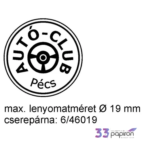 Bélyegző Trodat 46019 Printy műanyag önfestékező bélyegző O 19 mm