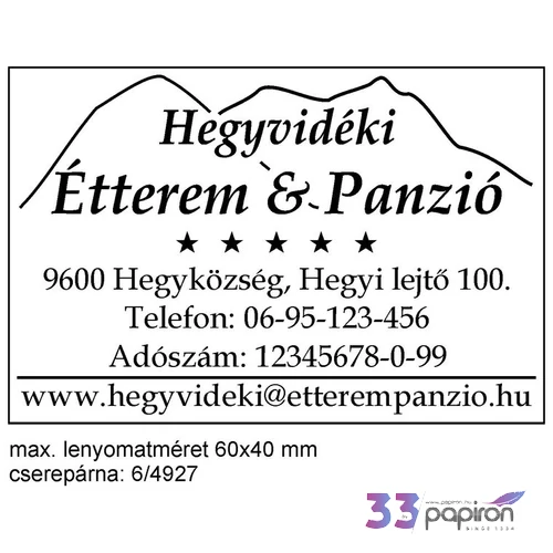 Bélyegző Trodat 4927 Printy műanyag önfestékező bélyegző 60 x 40 mm