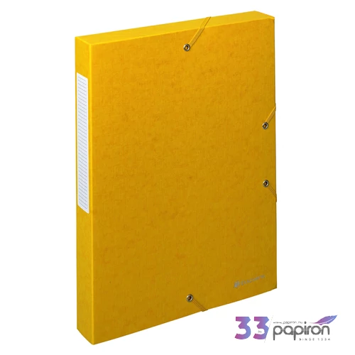 Irattartó gumisboxExacompta A4 40mm prespán sárga 50819E