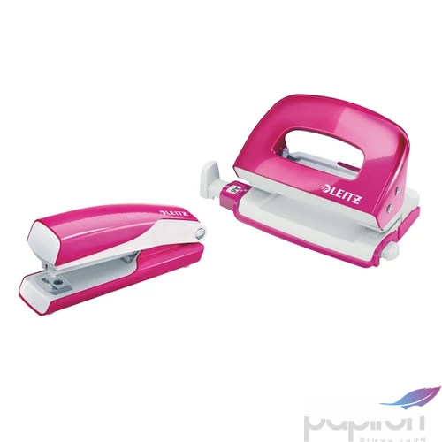 Tűzőgép, lyukasztó szett Leitz WOW Mini set, 10lap, rózsaszín Leitz 1db rendelési egység ár 1db-ra