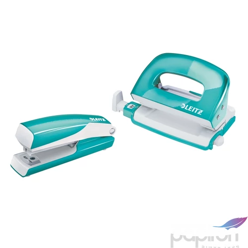 Tűzőgép, lyukasztó szett Leitz WOW Mini set, 10lap, jégkék Leitz 1db rendelési egység ár 1db-ra