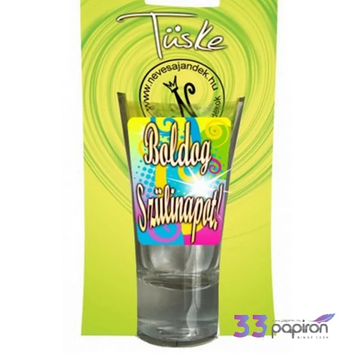 Üveg felespohár Boldog szülin 75ml