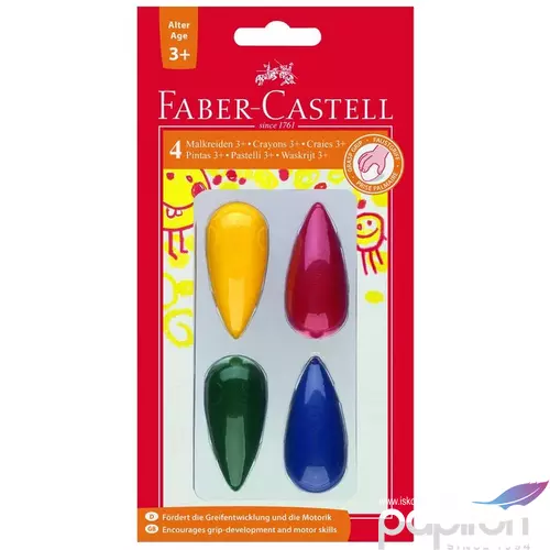 Faber-Castell zsírkréta 4 db-os - 3 éves kortól viaszkréta prémium minőségű termék 120405