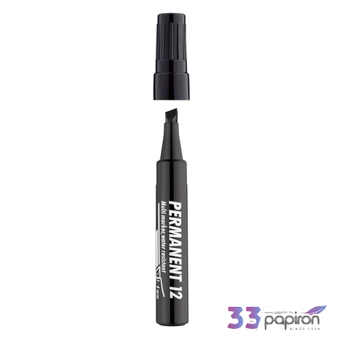 Alkoholos marker 12 fekete 1-4mm vágott hegyű alkoholos filc alkoholos marker, filc