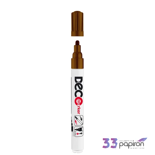 Lakkmarker deco marker barna kerek hegyű 2-4mm lakkfilc, fémre, fára, műanyagra